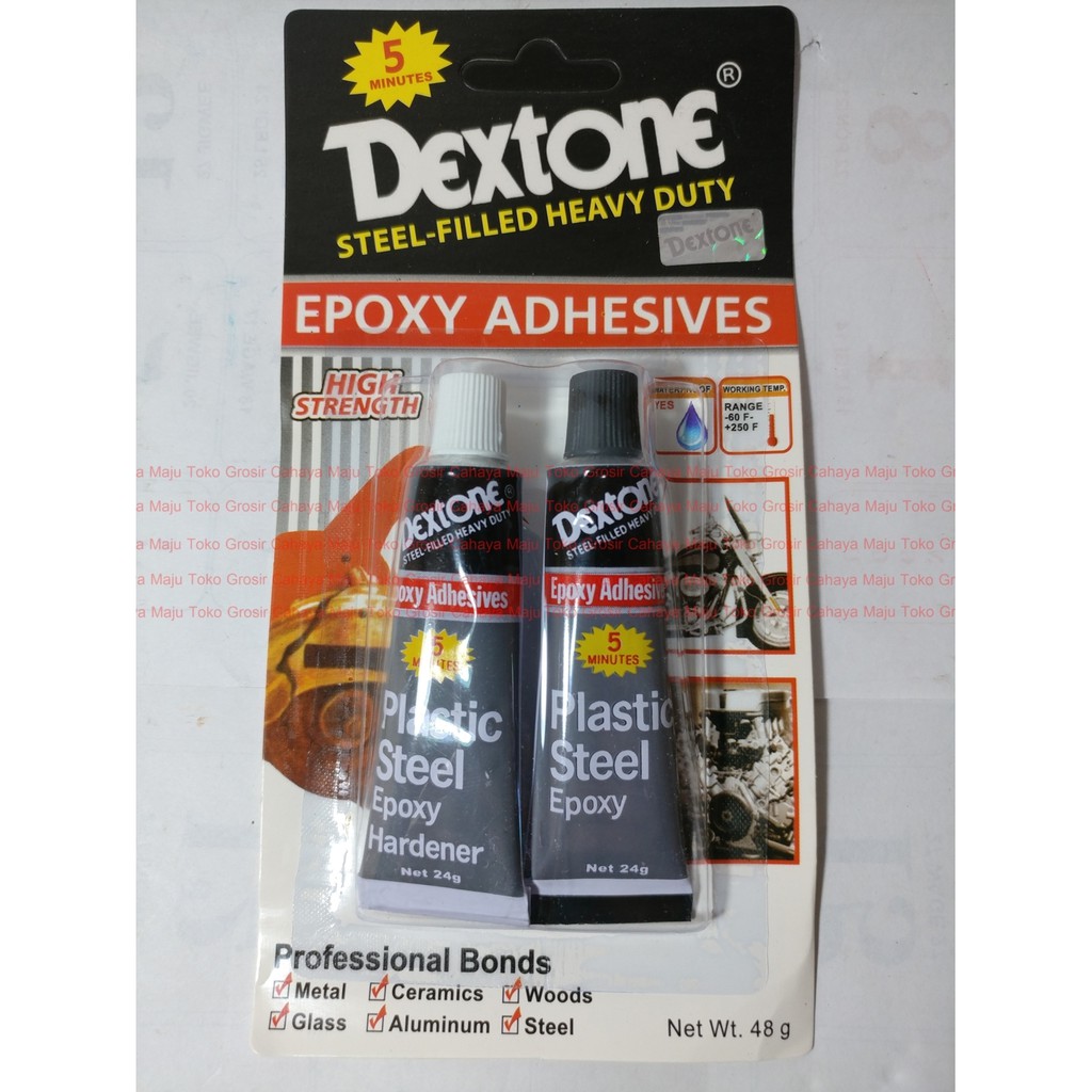 LEM BESI DEXTONE CAMPUR 5 MENIT LEM EPOXY SERBAGUNA 48 Gram