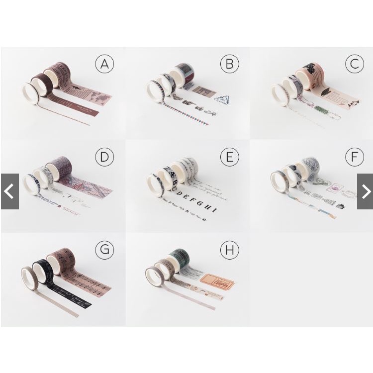 

Masking Tape Set 3 pcs Vintage Deco, Washi tape Vintage 3 pcs, Aesthetic Washi Tape, Washi Tape Joytop