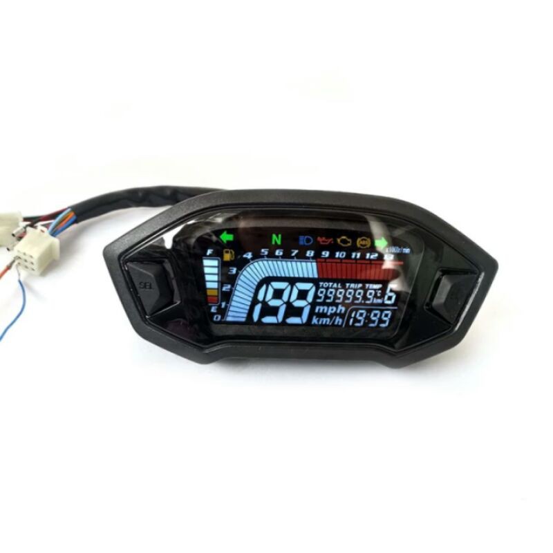 Spidometer Speedometer Digital Motor Universal Model Koso Odometer Tachometer Rpm Lcd Backlight