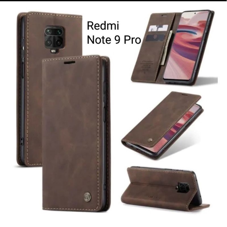 Case Redmi Note 9 Pro/Redmi Note 9/Redmi Note 8 Pro/Redmi Note 8 Flipcase Dompet Kulit Leather Origi