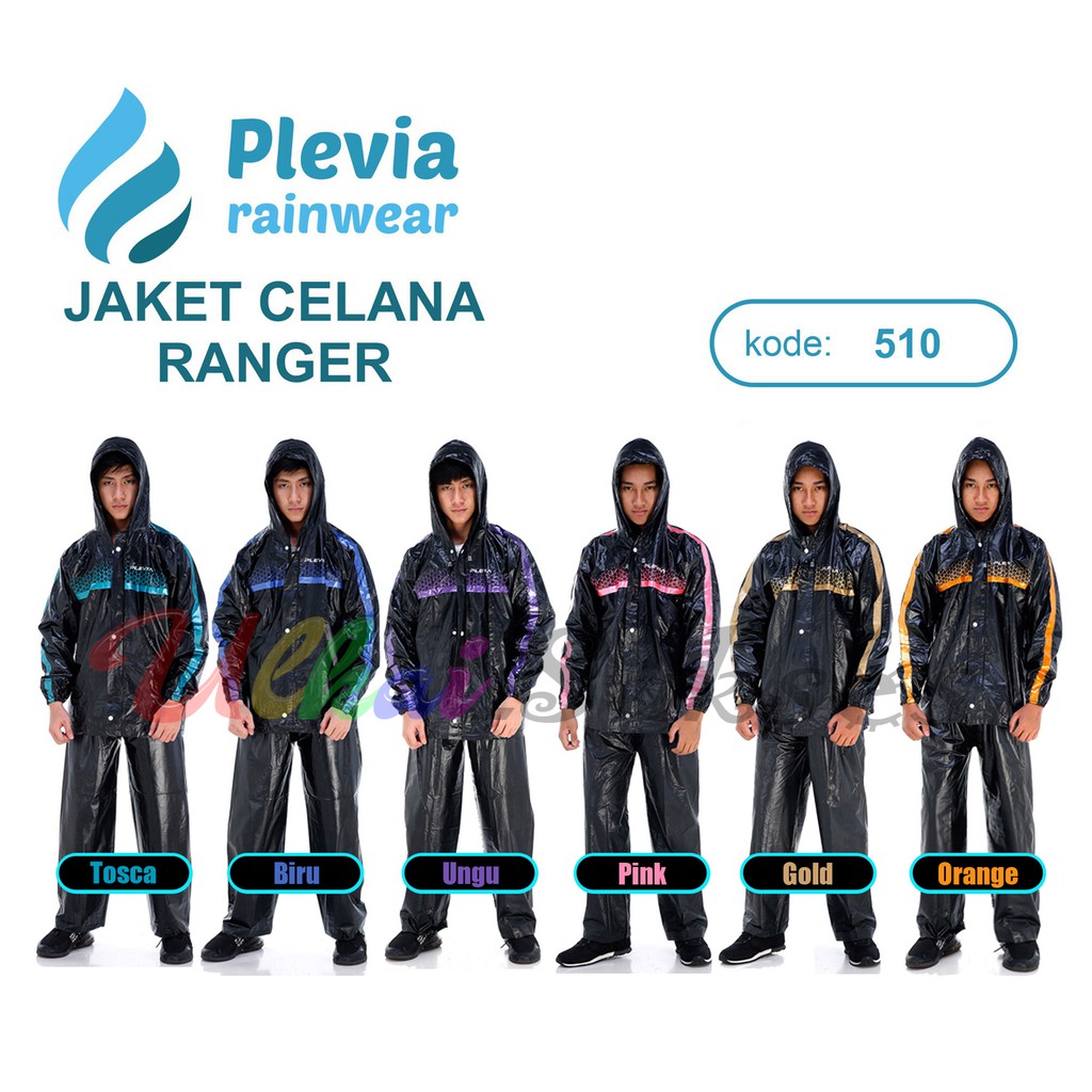 Plevia Jas Hujan Setelan Plevia Jaket Celana Ranger 510 - Promo Raincoat Dewasa Pria Wanita Murah