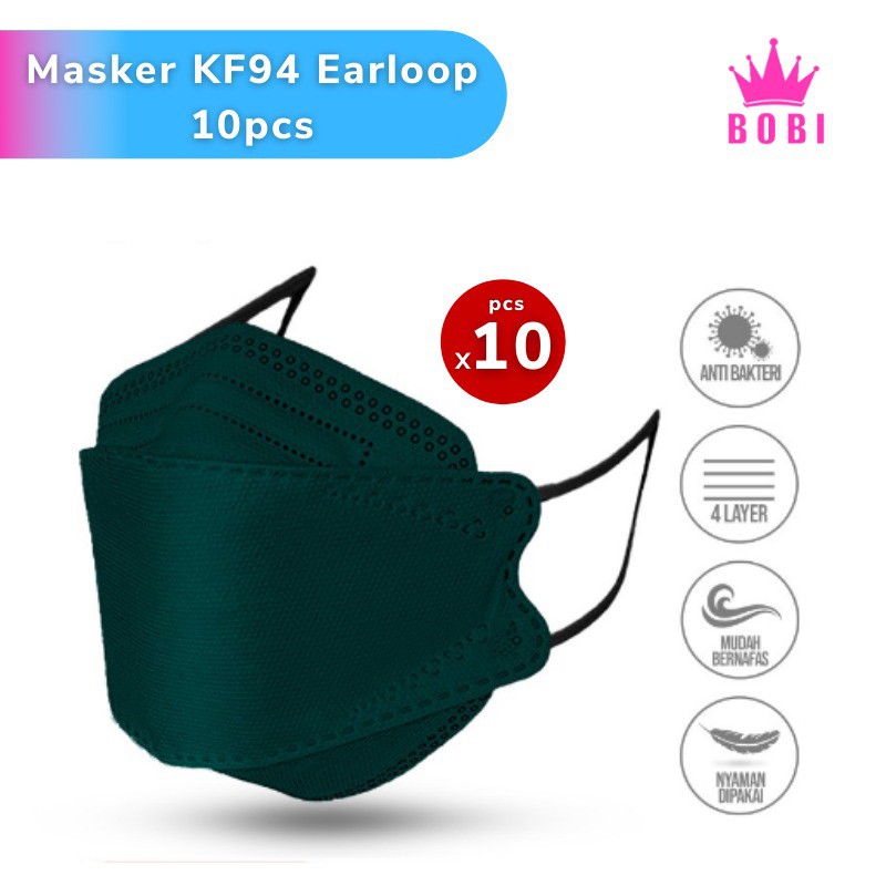 MASKER KF94 ISI 10 PCS - MASK EARLOOP KF94 4ply