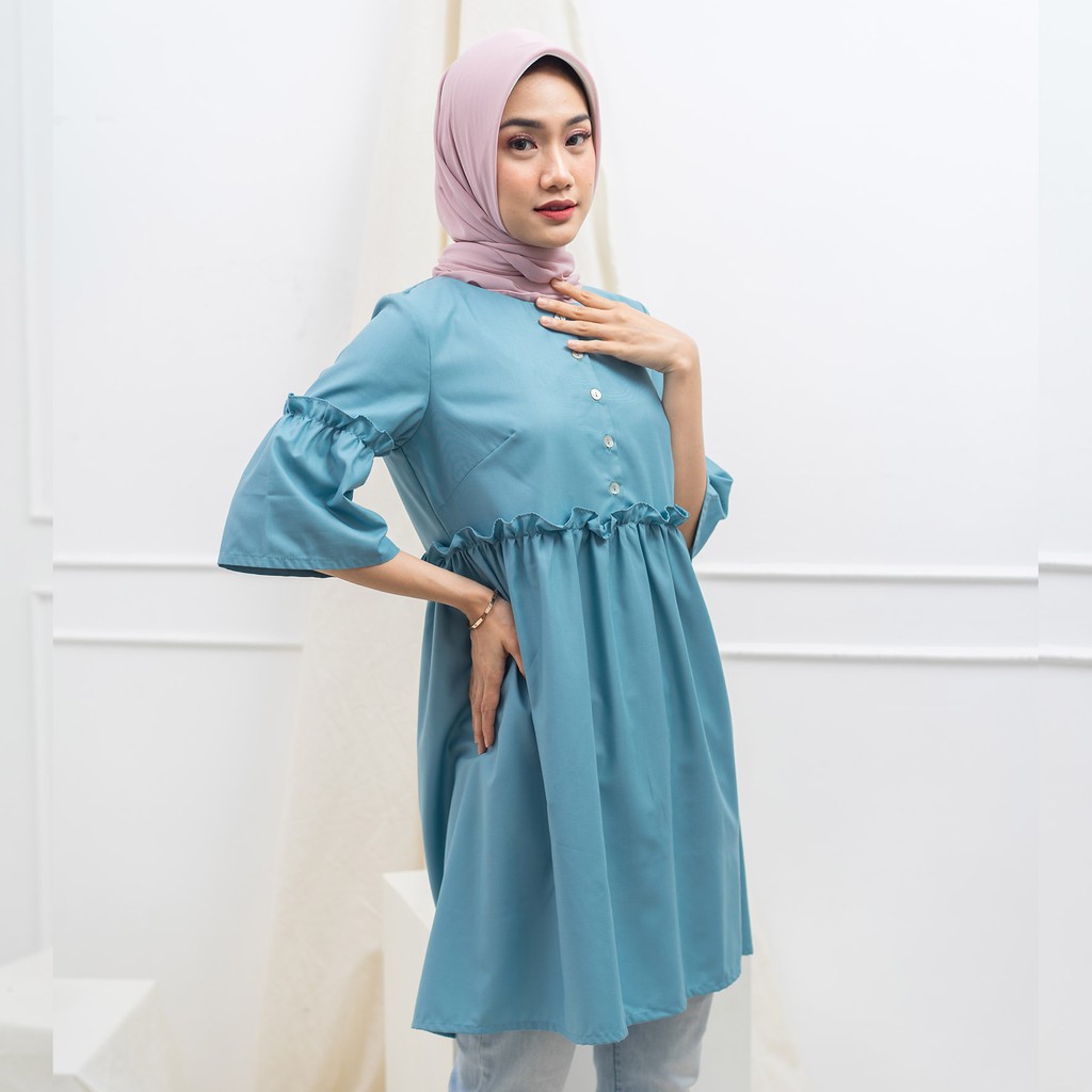 TUNIK KATUN TOYOBO /TUNIK MUSLIM/TUNIK KATUN/TUNIK KATUN PREMIUM/TUNIK LIMON/TUNIK BIRU/TUNIK POLOS