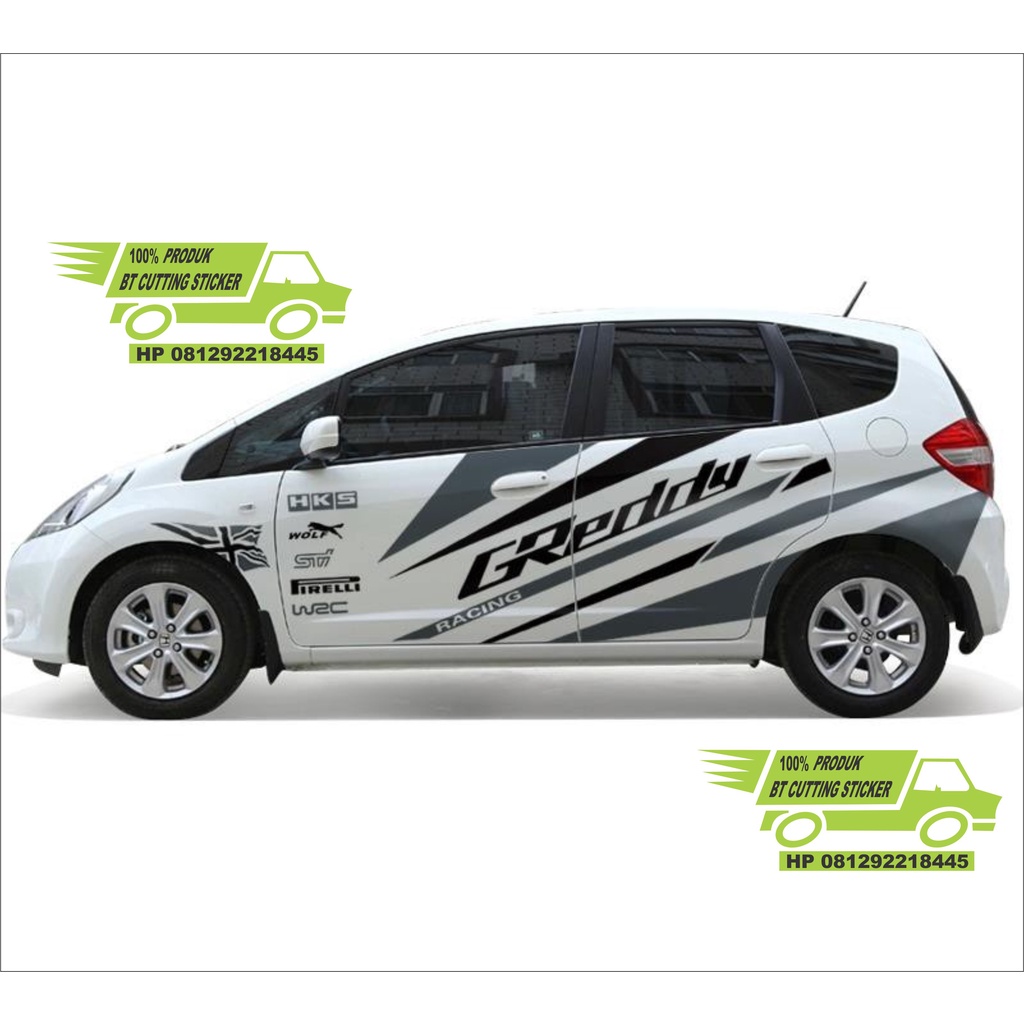 sticker mobil honda jazz lama / stiker mobil honda jazz / stiker stiker mobil honda jazz rs
