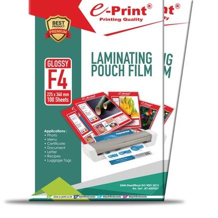 

❦ (1Pack) Plastik Laminating E-PRINT Glossy A4 & F4 100mic 100lbr ❄