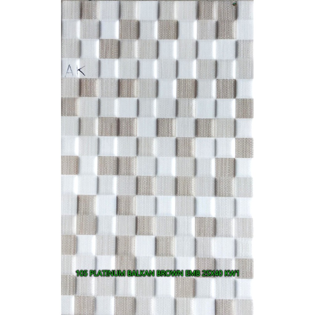 Keramik Dinding (Suface)/ PLATINUM BALKAN BROWN EMB 25X40 KW1/ 105