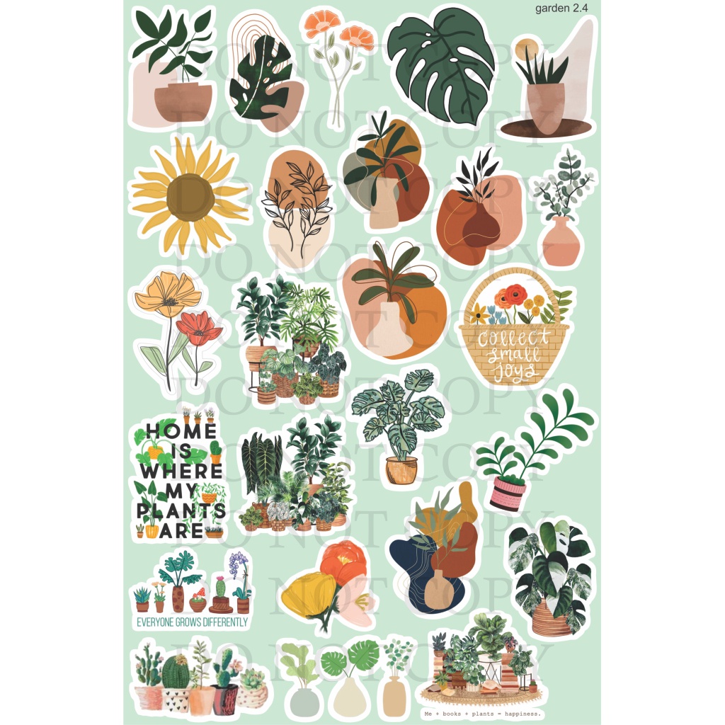 

25pcs PLANT GARDEN Sticker Aesthetic / Stiker HP / Stiker Bujo