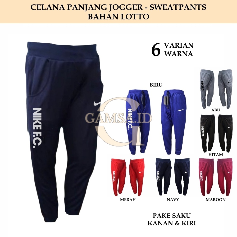 CELANA JOGGER PRIA WANITA - JOGER PANTS LOTTO SWEATPANTS TRACKPANT TRAINING PANJANG SPORT SANTAI