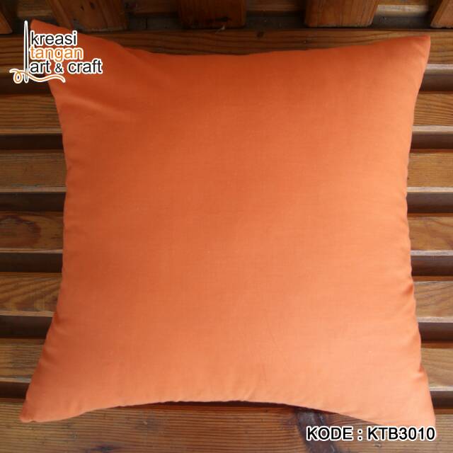 SARUNG BANTAL SOFA POLOS 30x50, 40x40, 45x45, 50x50, 60x60, 70x70 Orange KTB3010