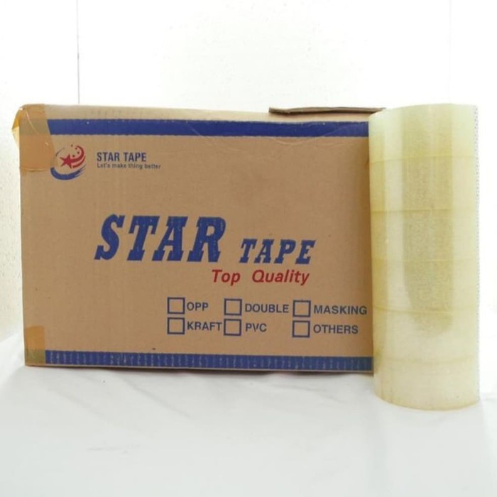 

Jual Lakban Bening Murah 2 Inch 4,5Cm X 35M Merek Star Tape Terbatas