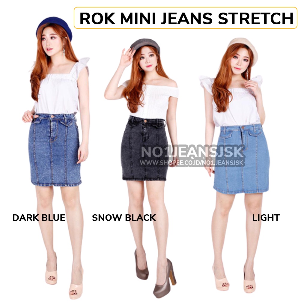 Jual BISA COD ROK MINI JEANS ROK MINI WANITA ROK SPAN MINI ROK