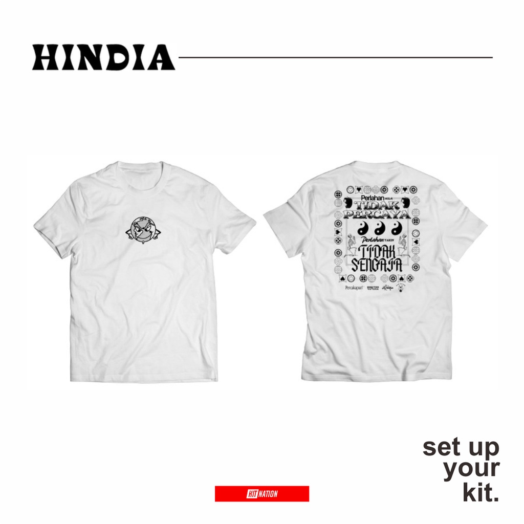 T-Shirt Hindia x Mantra Vutura Percakapan Putih | Kaos Band 100% Original