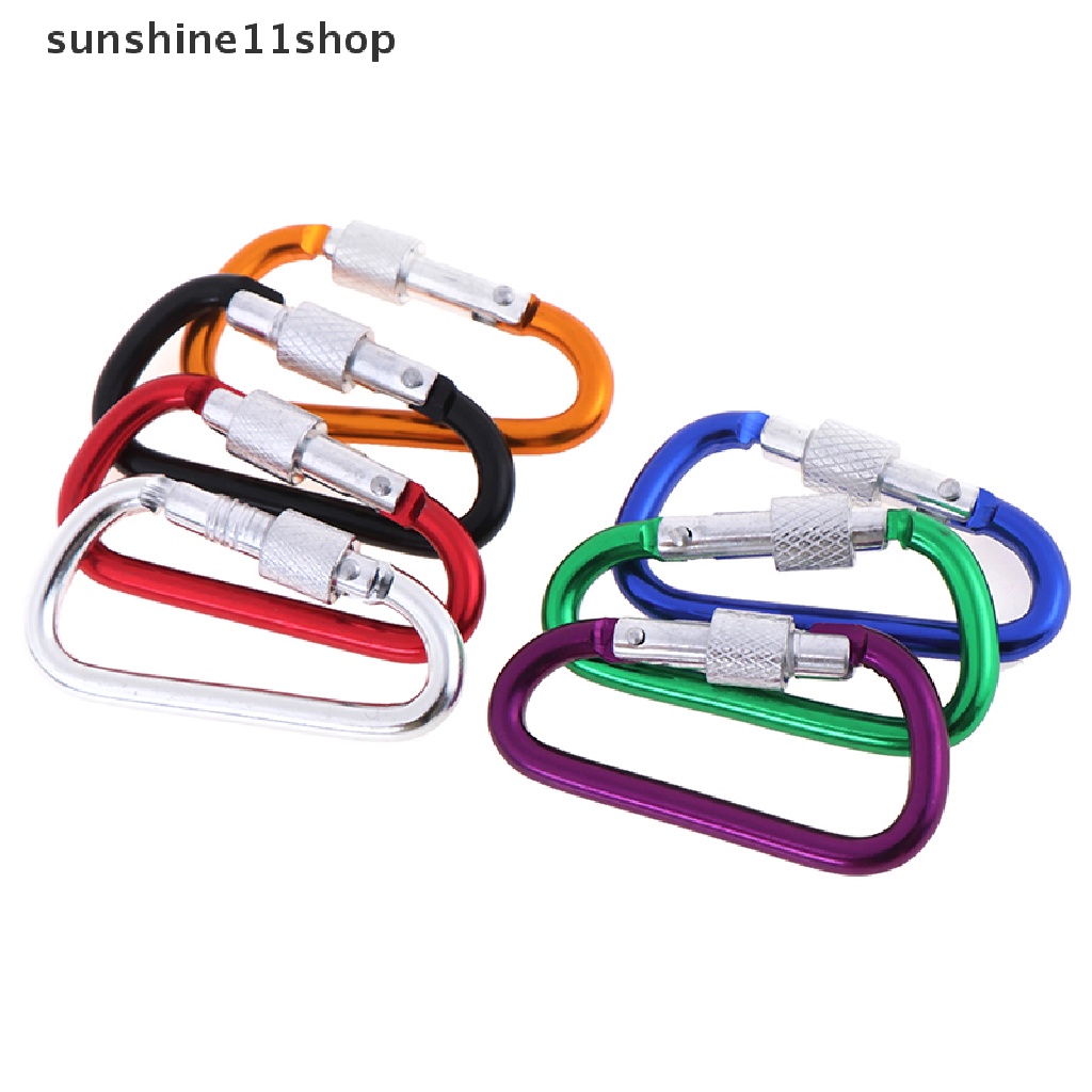 Sho 2pcs Carabiner D-Ring Bahan Aluminum Untuk Gantungan Kunci