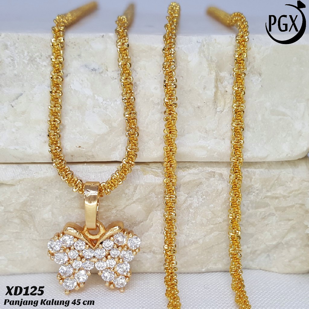 PGX Kalung Wanita Xuping Perhiasan Lapis Emas Aksesoris Fashion Premium - XD125