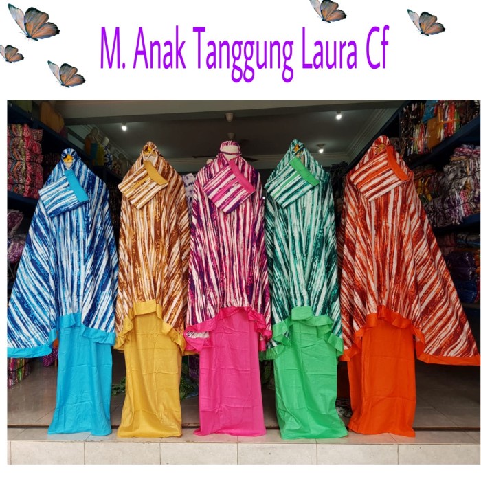 Mukena Anak 7-12 Tahun Mukena Anak Bali Rayon Mukena Anak Murah - Anak Laura CF(W5L2) Mukena Anak Ka