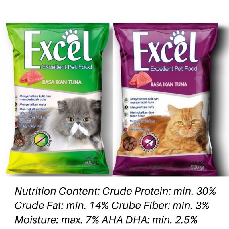 Excel Makanan Kucing Freshpack 500 gram cat food shaestore15