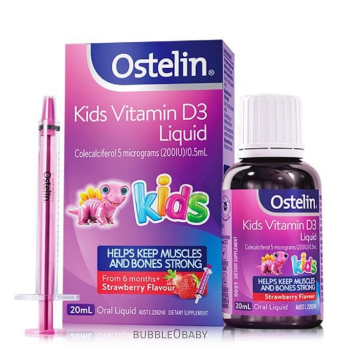 Ostelin Kids Vitamin D3 Liquid 20Ml Vitamin Anak D3 Ori Vit Anak -