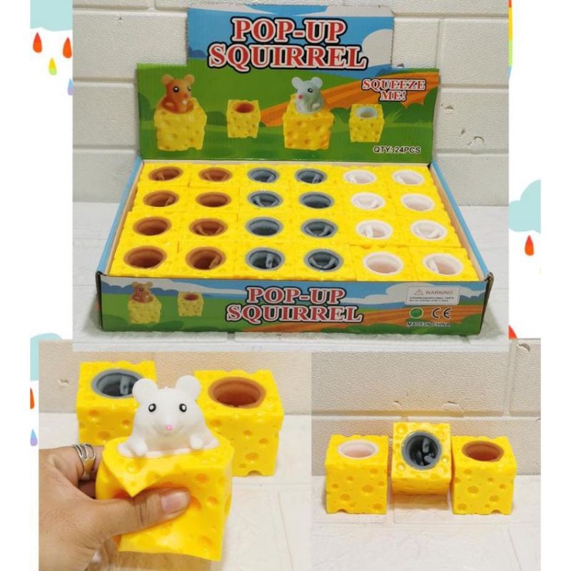 Mainan Squishy Mouse Squisi Tikus Keju Karet Silikon / Mainan Pencet Pop It Lucu dinosaurus ama kodo