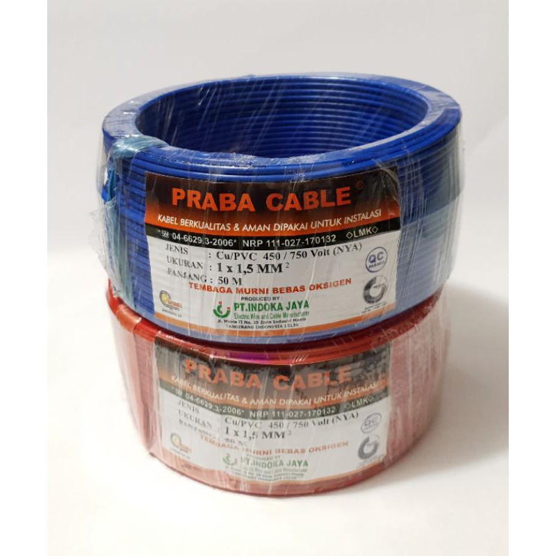 Kabel NYA 1 x 1,5 x 50M PRABA