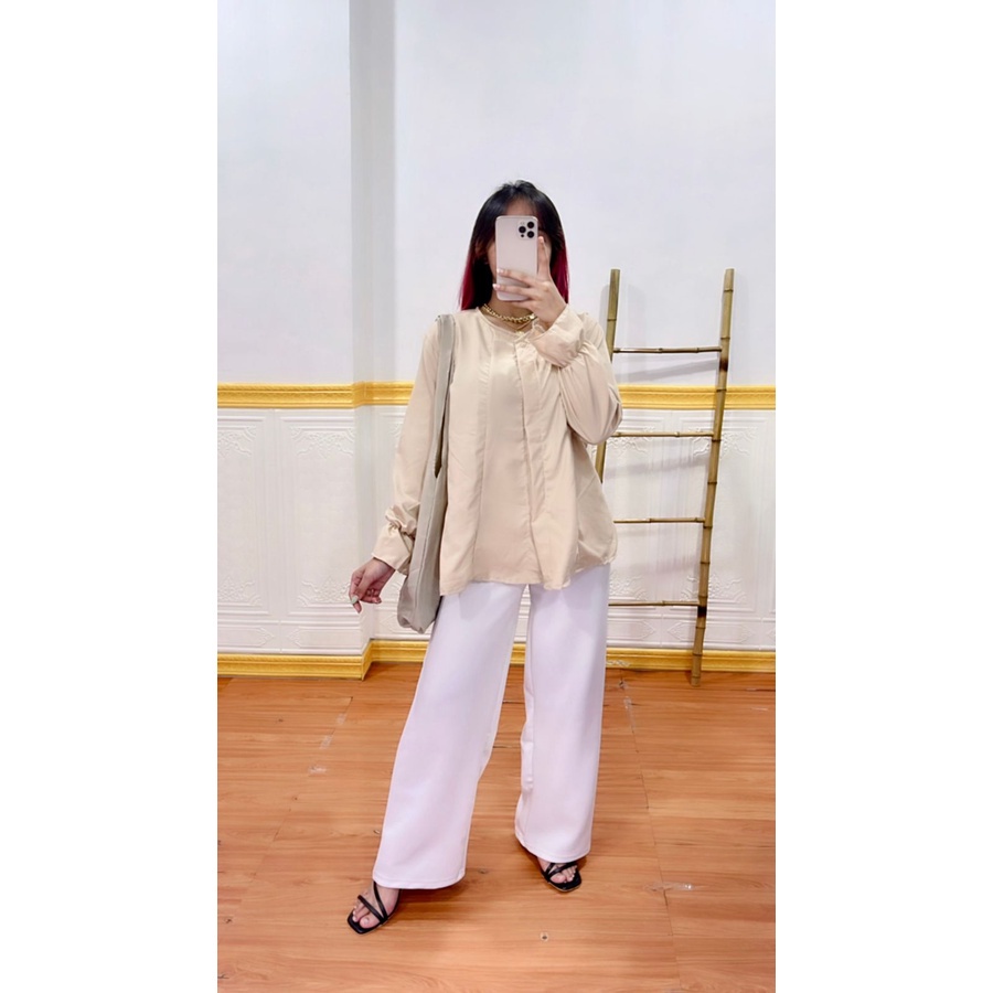 BEFAST - ZRX OOTD Blouse AJELY / CANA BLOUSE / Blouse Wanita Terbaru 2022 / Atasan Blouse Kekinian / Blouse Polos Casual / Fashion Wanita Formal Kerja / Atasan Lengan Panjang / Blouse Wanita Modis