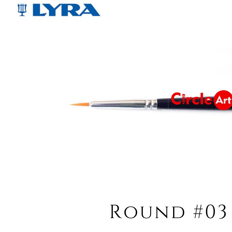 

Kuas Lyra Bulat 03 / Lyra Giotto Taklon Art Brush Round 03