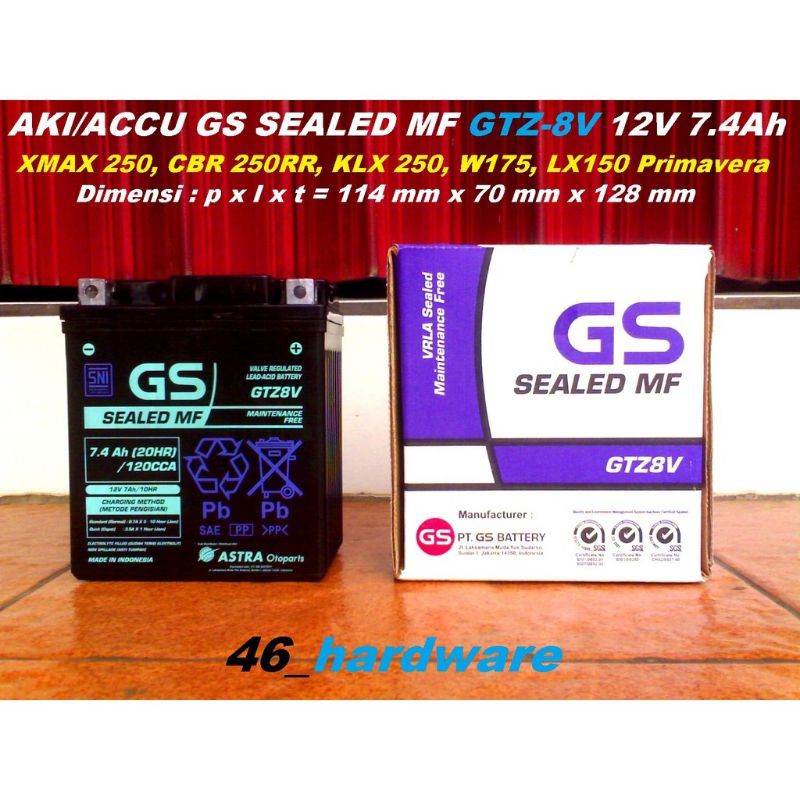 Jual AKI GS ASTRA GTZ8V ASLI, AKI GS GTZ8V GTZ 8V Indonesia|Shopee