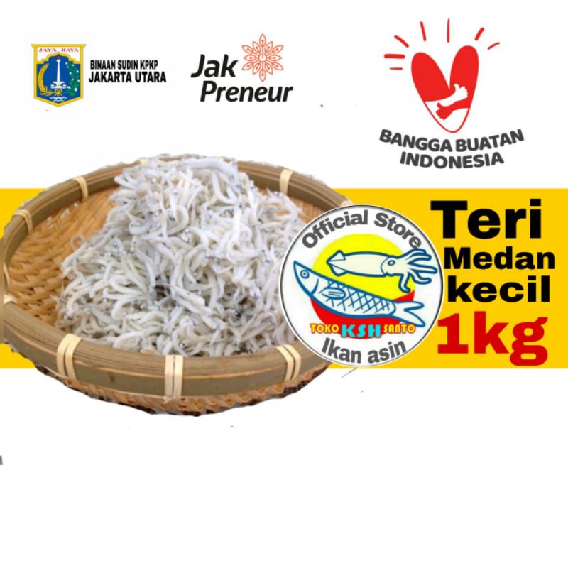 

Ikan asin teri nasi medan size,kecil-1kg