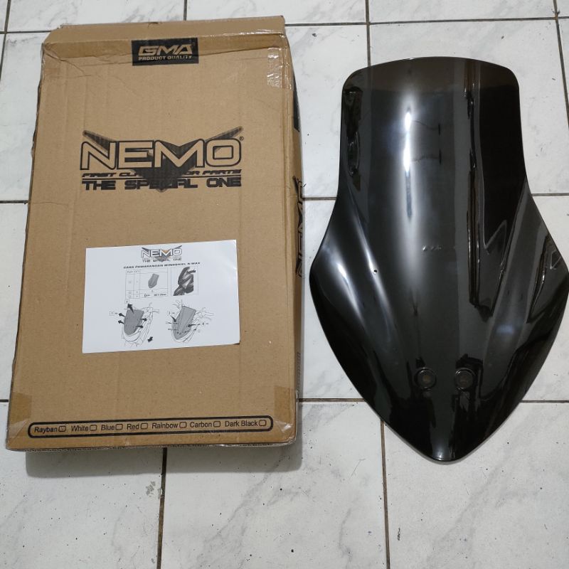 Windshield Tameng Nmax 2014-2019 Panjang Smoke Nemo