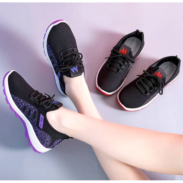 GROSIRTAS LV0137  Sepatu Sneakers Wanita Import Sport Shoes Putih Wanita Motif 550 SPIY Sepatu Sport Wanita Karet Lentur