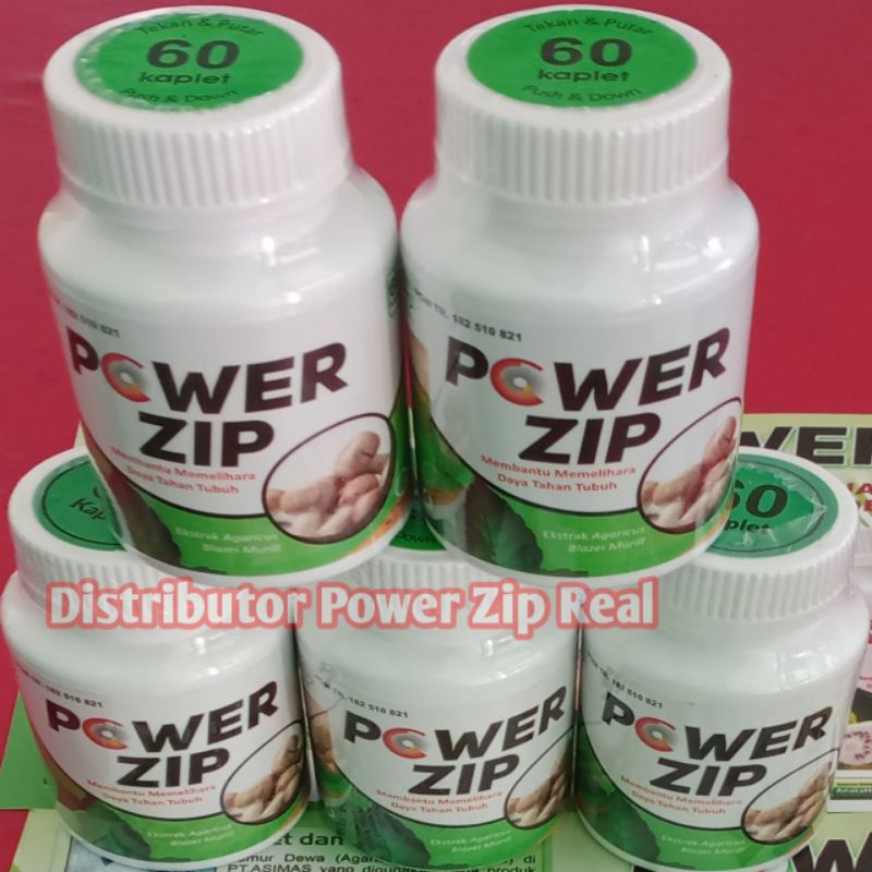 Power Zip Herbal 60 kpl real stok selalu baru
