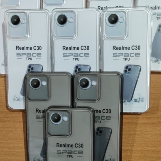 SoftCase Realme C30 C30s C31 C35 Narzo 50A Prime Realme 9i Oppo A96 4G A76 4G A36 Case Bening Clear SPACE TPU Jelly White_Cell