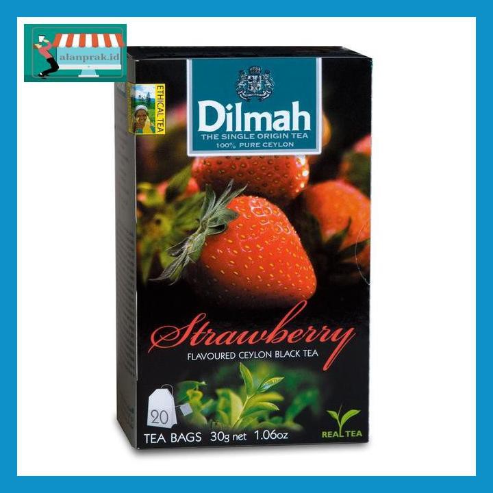 

6Rg5T7T- Teh Dilmah No Envelope 20 Sachet Strawberry Te5Ts56-