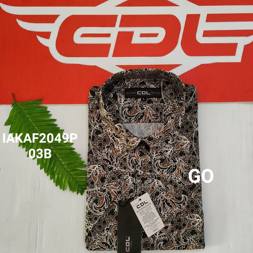 gof CDL (CARDINAL) KEMEJA BATIK FORMAL REGULAR FIT Pakaian Pria Atasan Kemeja Hem Lengan Pendek Original