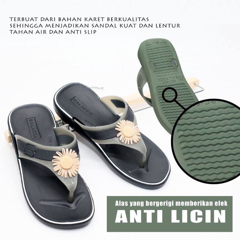 Sandal Jepit Wanita Dewasa/Anak Bahan Karet 007K 007T 007 Size 24 25 26 27 28 29 30 31 32 33 34 35 36 37 38 39 40