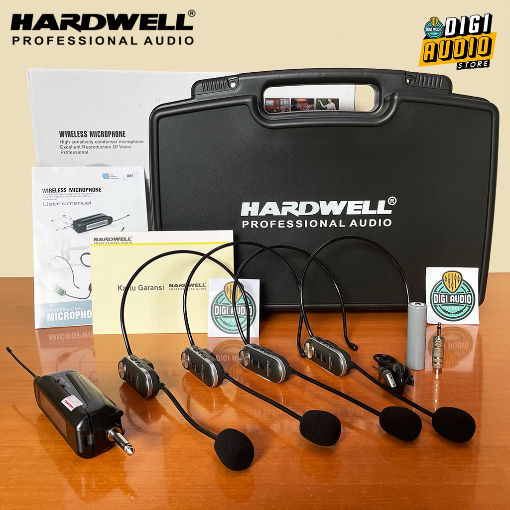 Jual 4 Mic Wireless Headset Microphone Kepala HARDWELL H 4 Jack 6 5mm