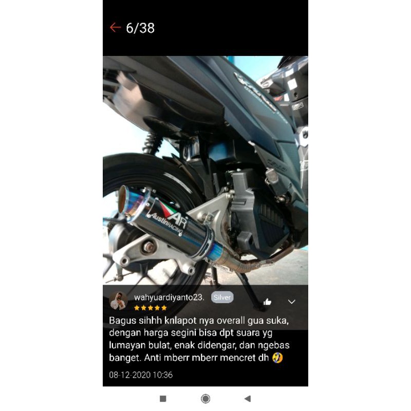 Knalpot Racing Nmax Aerox Pcx Vario Adv Lexi Scoopy Beat Mio Xmax Fullsystem Austin-8