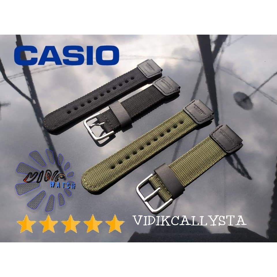 Strap W-800H nylon Tali jam Canvas Casio W800 W 800 800H Original OEM