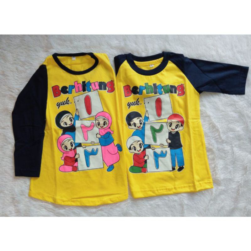 kaos muslim muslimah/ kaos raglan/ bisa pilih warna/ couple