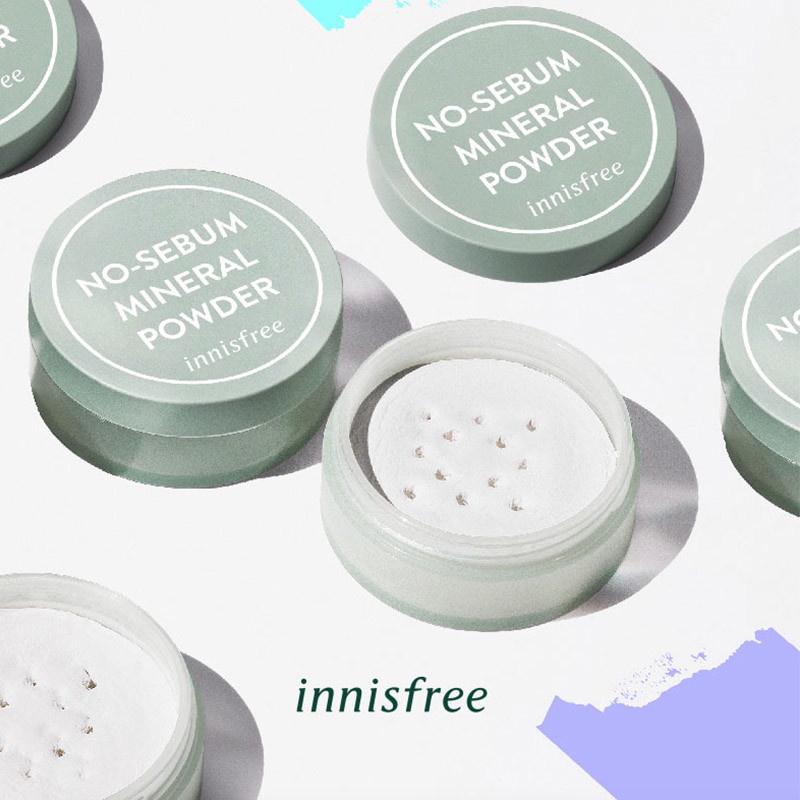 Innisfree BARU No Sebum Mineral Powder 5gr Bedak Tabur Oil Control Makeup 100% ORI KOREA