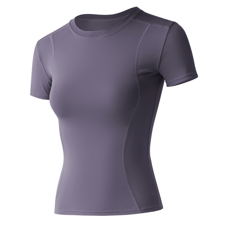 SecondShape - T-Shirt Baju Atasan Olahraga Wanita Tangan Pendek Yoga Senam Gym Fitness Training-6