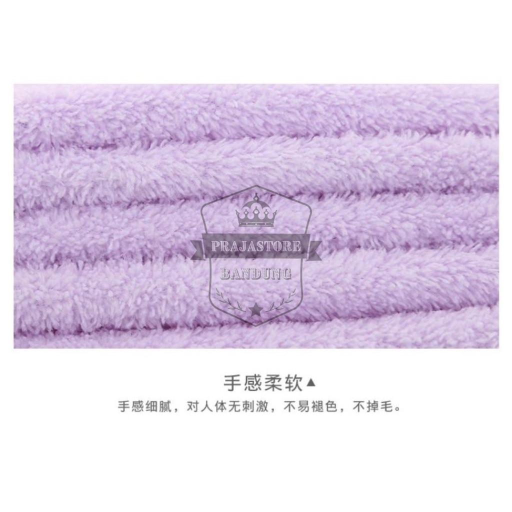 Handuk Mandi Dewasa Microfiber Woll Towel Lembut Daya Serap Tinggi 70X140 Tebal Murah Satine Polos Bulu