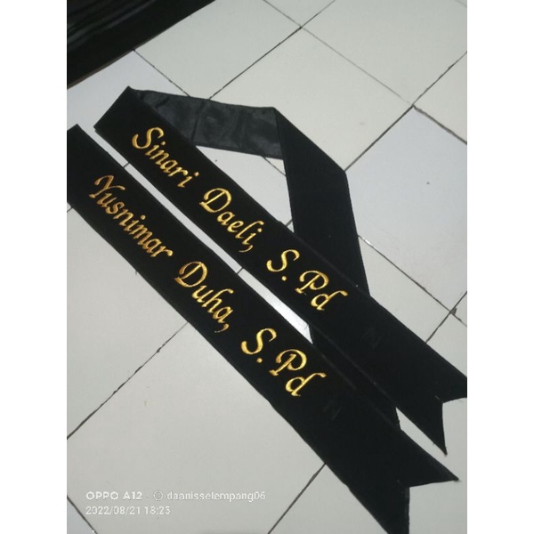RB Selempang Wisuda POLOS tanpa RENDA {{ PAKE LAPISAN Puring }}