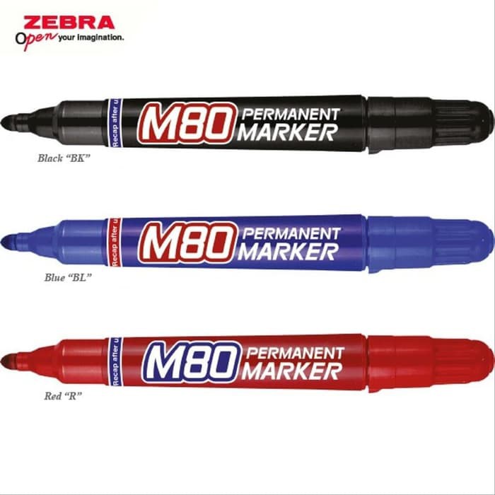 Spidol Whiteboard Permanent Marker M-80 Zebra