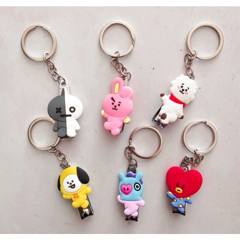 Vinztstore - Gunting Kuku Karakter BTS Gunting Kuku BT21 Gantungan Kunci Tas