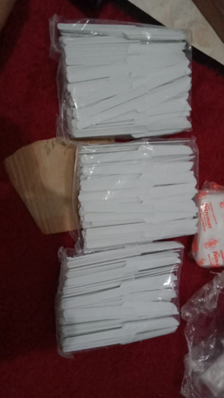 Dapurmami 100 Pcs Pisau Brownies Plastik Bening Kue Roti Cake Transparan Knife