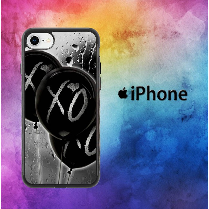 Casing Custom iPhone 7  xo ballons rain L0353 Case Cover