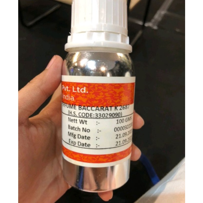 Bakarat Keva 2687 isi 100gram Minyak wangi Baccarat Rouge 540 Bacarat Parfum