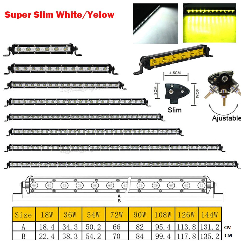 Led Light Bar 126Watt 118Cm Singel Row