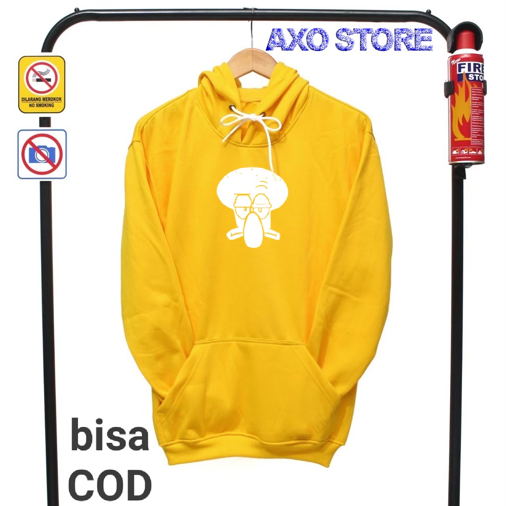 COD TERLARIS HOODIE SABLON Squidward SpongeBob SquarePants PREMIUM / PRIA &amp; WANITA / Sweater / Switer / Hoodie Kekinian / Hoodie Hits / Switer Pria/Hoodie Polos/ SIZE S M L XL XXL 2XL XXXL 3XL Termurah Murah Ukuran Big Size Jumbo