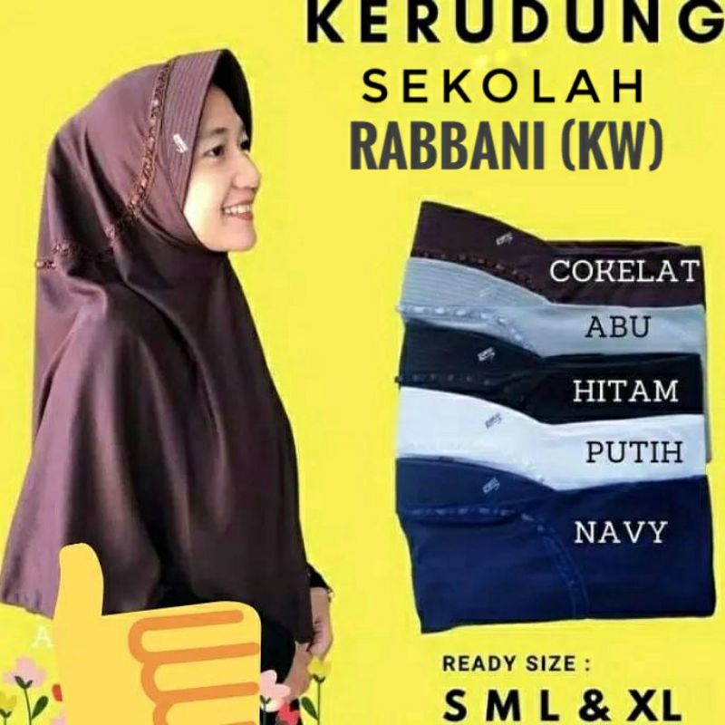 Instan RABBANI KW / JILBAB SEKOLAH KERUDUNG SEKOLAH ANAK RABBANI KW